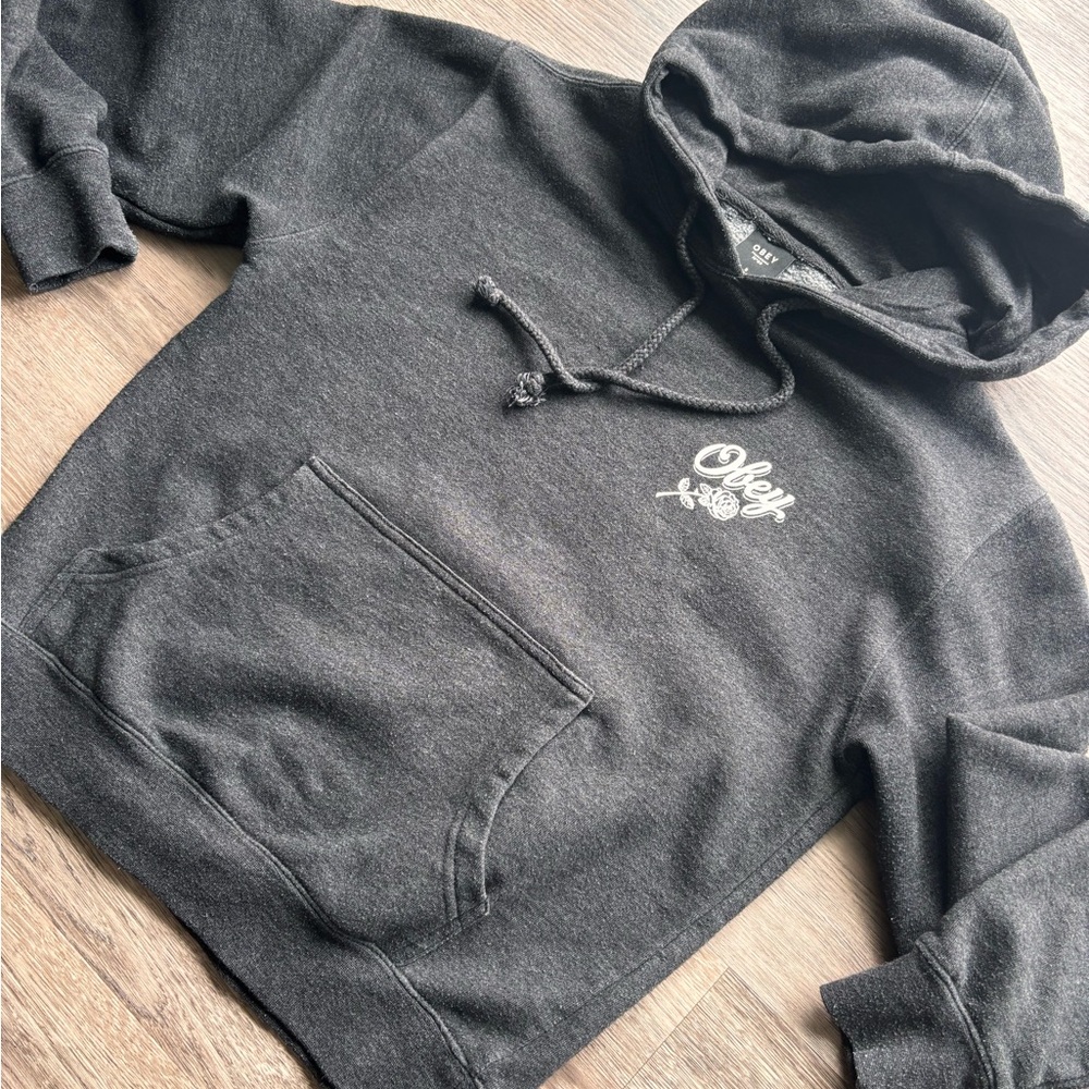 Obey Charcoal Pullover Hoodie Sz.S